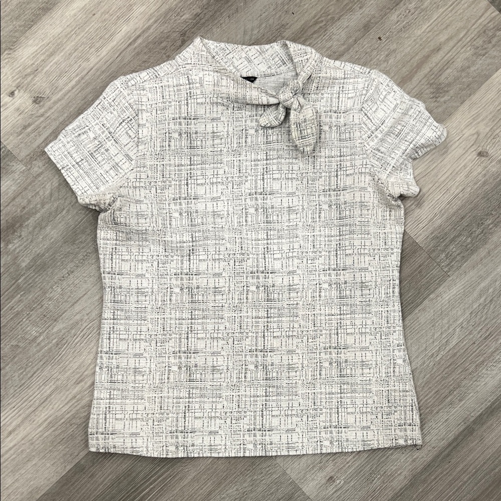 Ann Taylor White Textured Women's Blouse